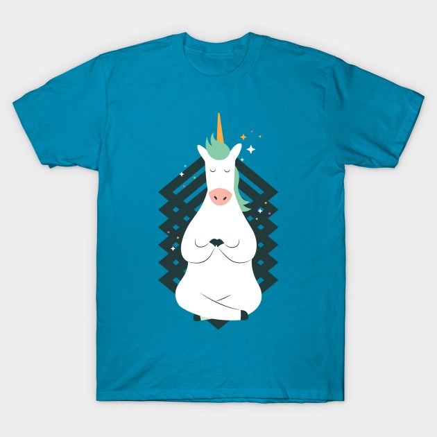 UNICORN YOGA POSE funny workout T-Shirt by Midoart